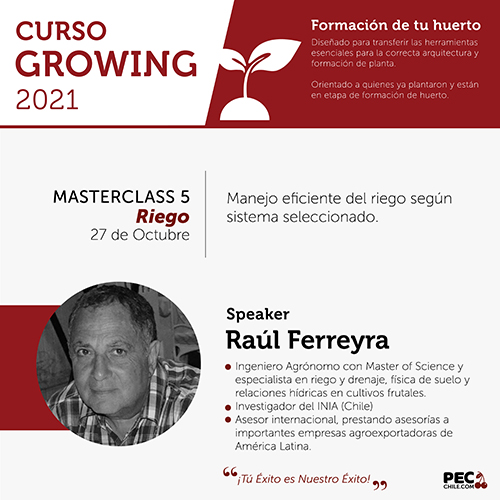 PEC E-Learning GROWING 2021: Masterclass 5 - Riego